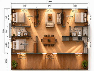 3D arrangement supplied in the 40 ft Model 2 dossier