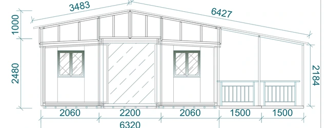 Rear gable elevation