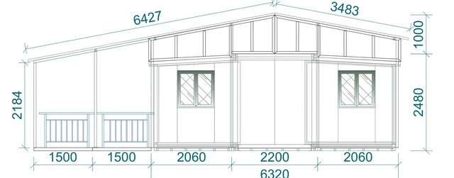 Front gable elevation